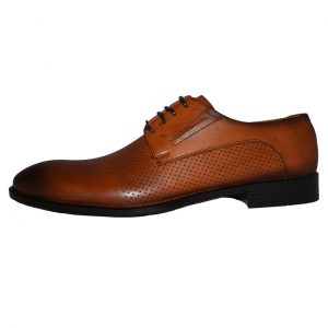 کفش رسمی چرم مردانه ژست رنگ عسلی مدل 072
